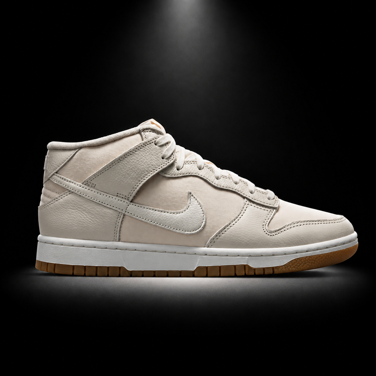 Nike Dunk Mid Light Orewood Brown, vista lateral — Crazy!Duck Hype