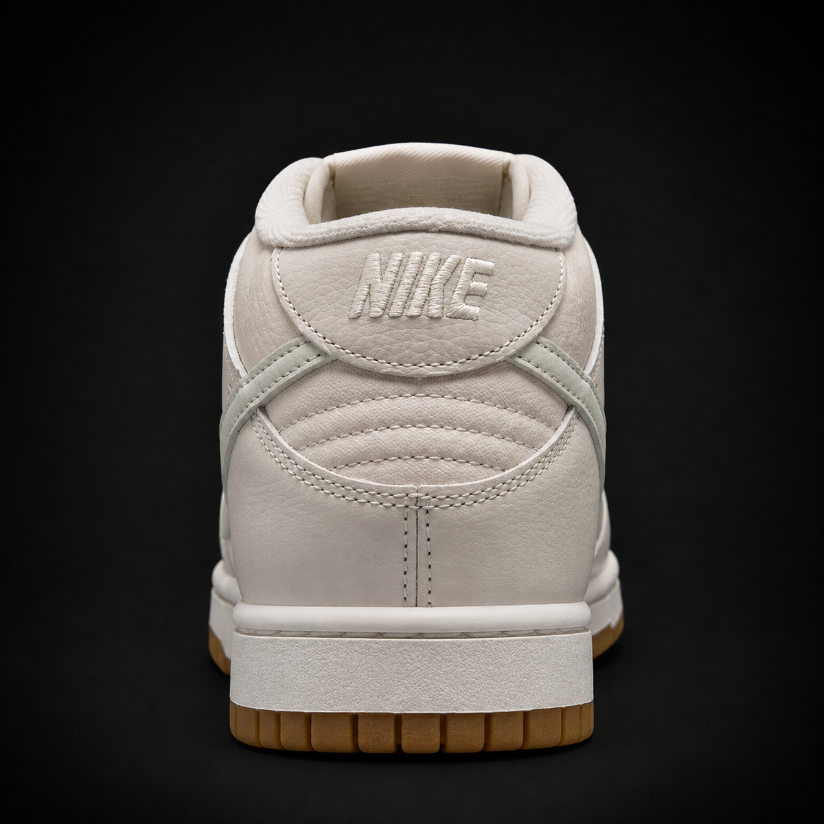 Nike Dunk Mid Light Orewood Brown, vista trasera — Crazy!Duck Hype