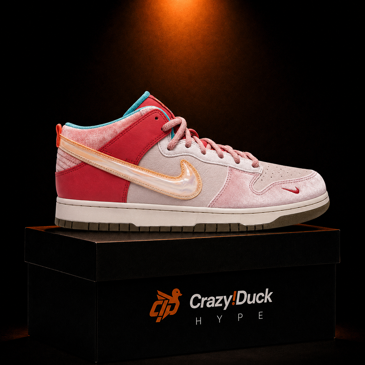 Nike Dunk Mid Strawberry Milk con empaque — Crazy!Duck Hype