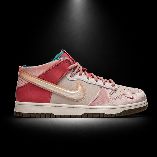 Nike Dunk Mid Strawberry Milk, vista lateral — Crazy!Duck Hype