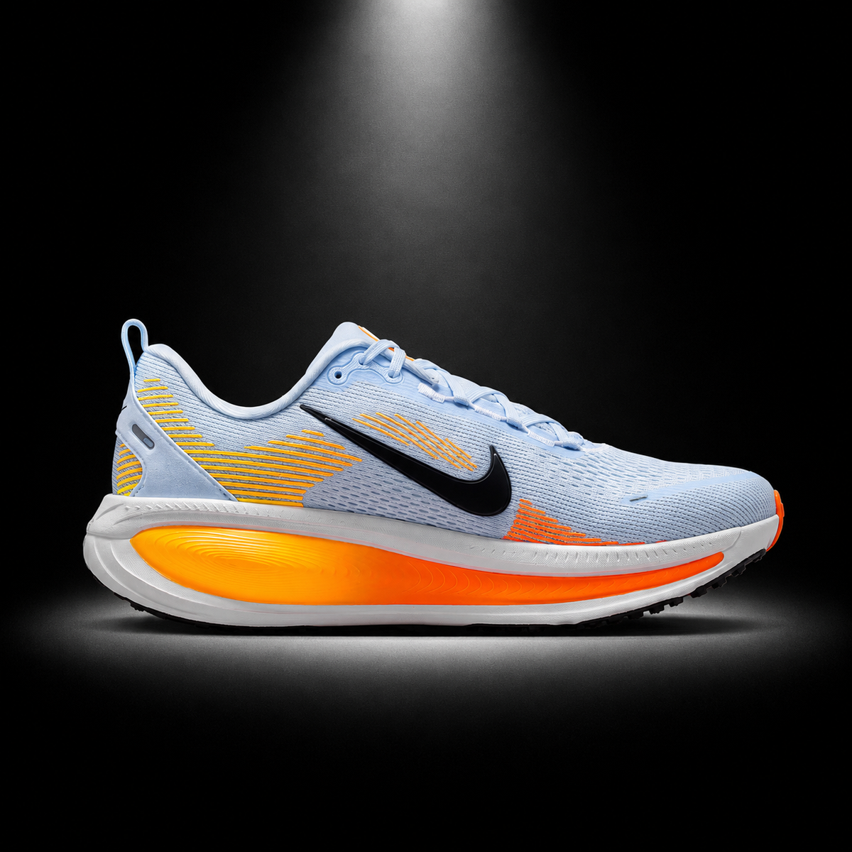 Nike Vomero 18 Blue Orange Black, vista lateral — Crazy!Duck Hype