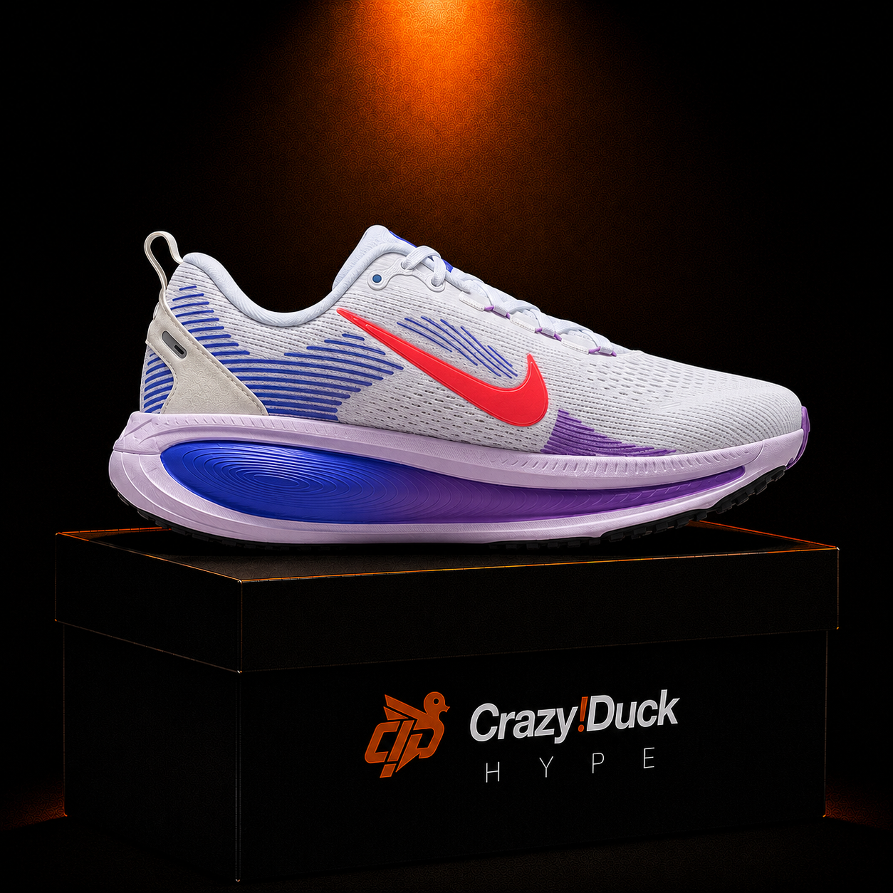 Nike Vomero 18 Hot Lava Violet Mist con empaque — Crazy!Duck Hype