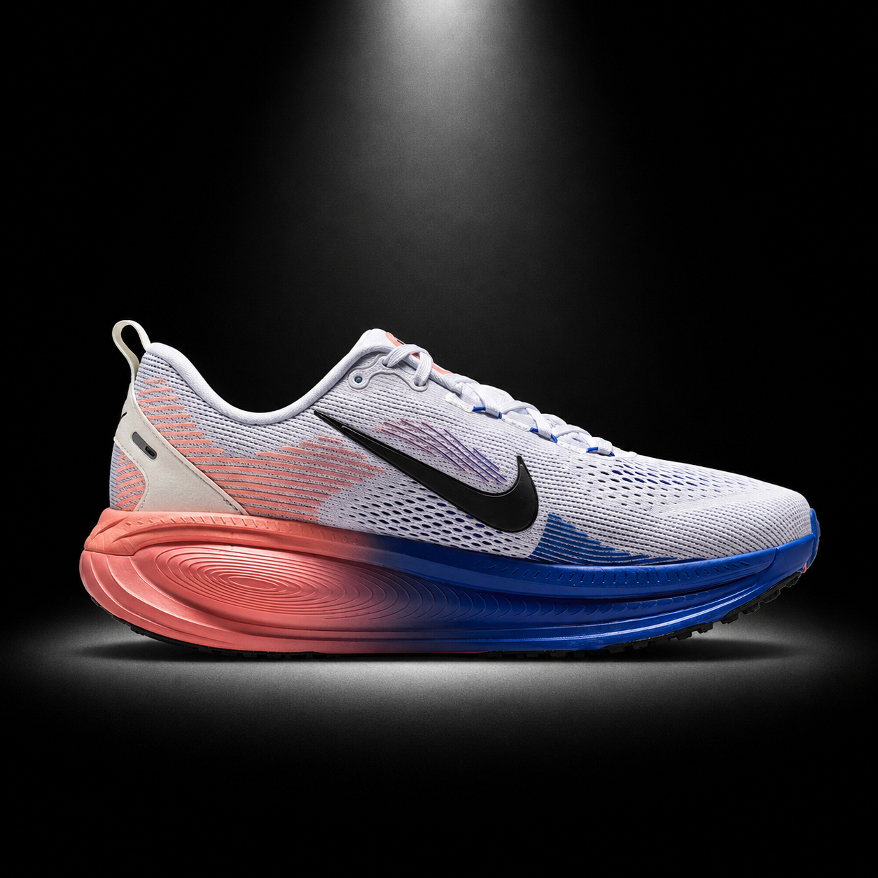 Nike Vomero 18 White Black Racer Blue, vista lateral — Crazy!Duck Hype
