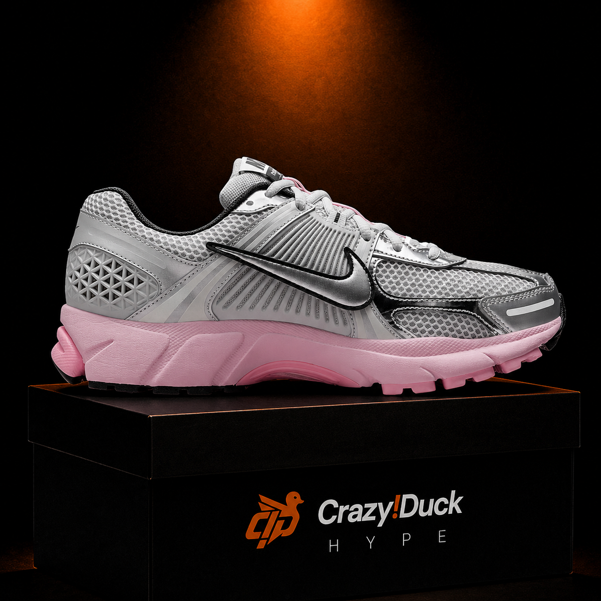 Nike Vomero 5 Metallic Silver Photon Dust Pink con empaque — Crazy!Duck Hype