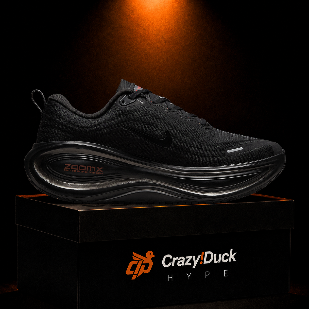 Nike Vomero Plus Black Bright Crimson con empaque — Crazy!Duck Hype