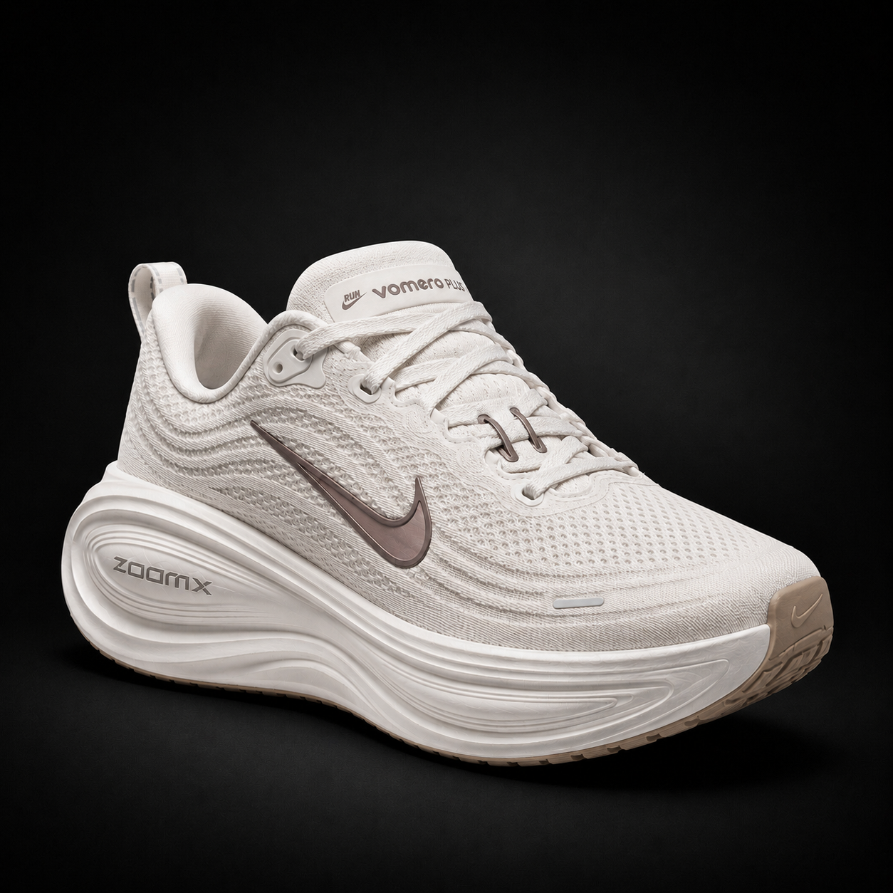 Nike Vomero Plus College Grey Light Iron, vista frontal — Crazy!Duck Hype