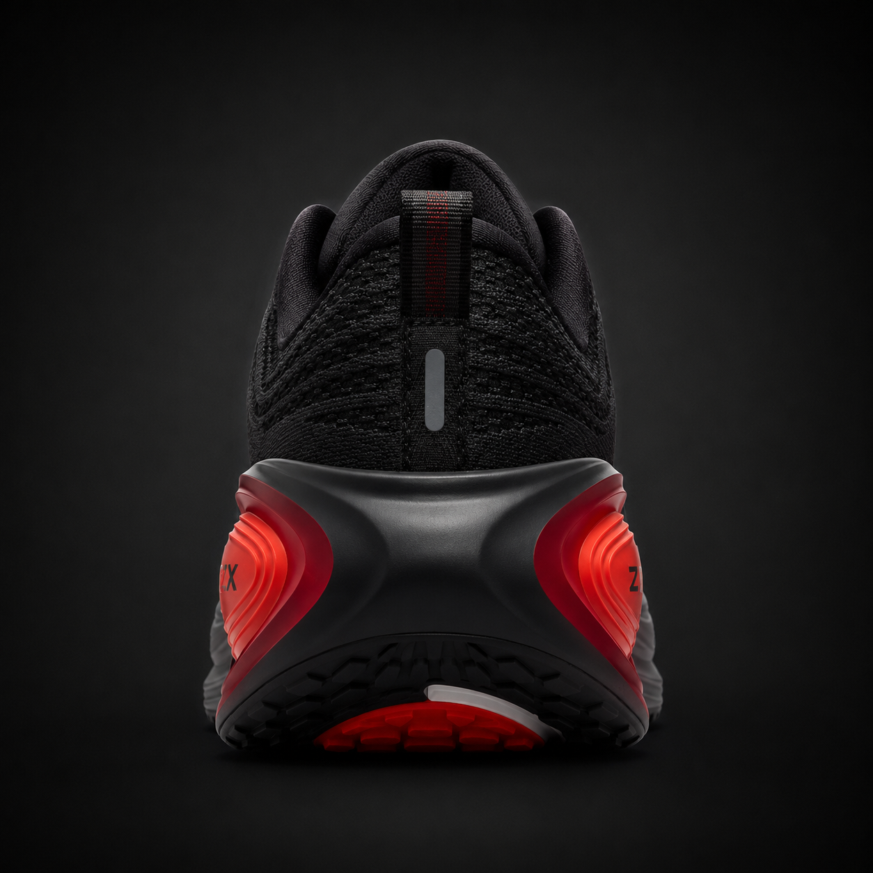 Nike Vomero Plus Gray Red Black, vista trasera — Crazy!Duck Hype