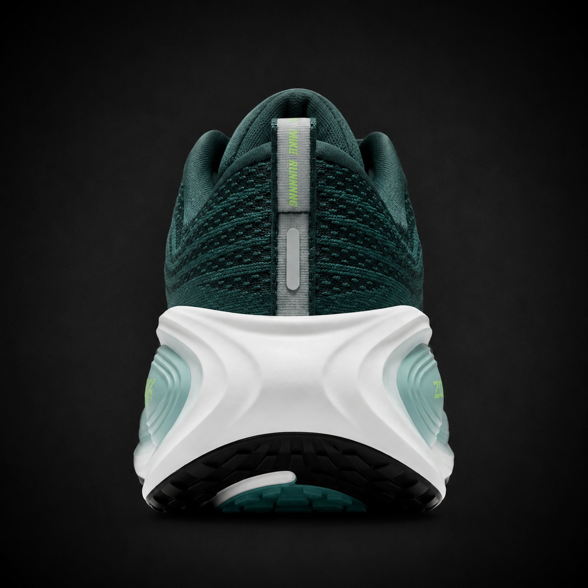 Nike Vomero Plus Seaweed Volt Barely, vista trasera — Crazy!Duck Hyp