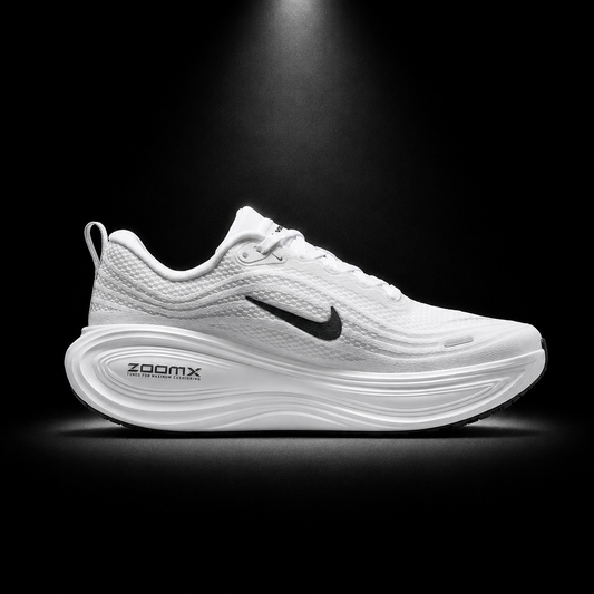 Nike Vomero Plus White Black, vista lateral — Crazy!Duck Hype