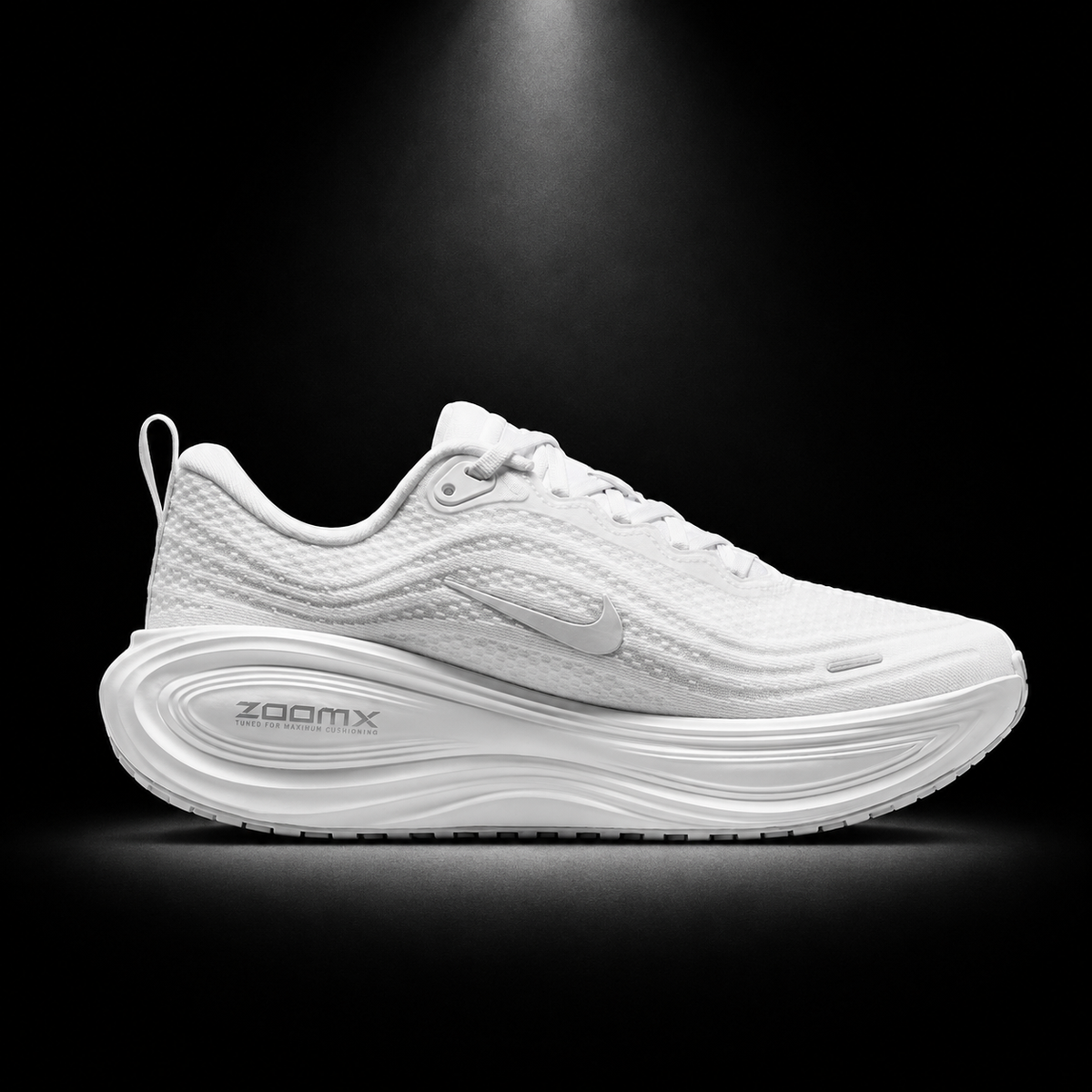 Nike Vomero Plus White Vast Grey Silver, vista lateral — Crazy!Duck Hype