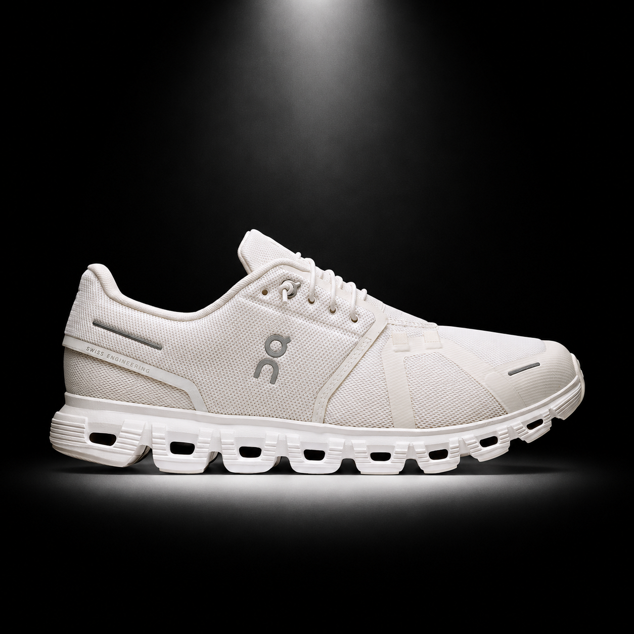 On Cloud 6 All White, vista lateral — Crazy!Duck Hype