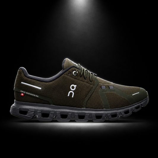 On Cloud 6 Olive Eclipse, vista lateral — Crazy!Duck Hype
