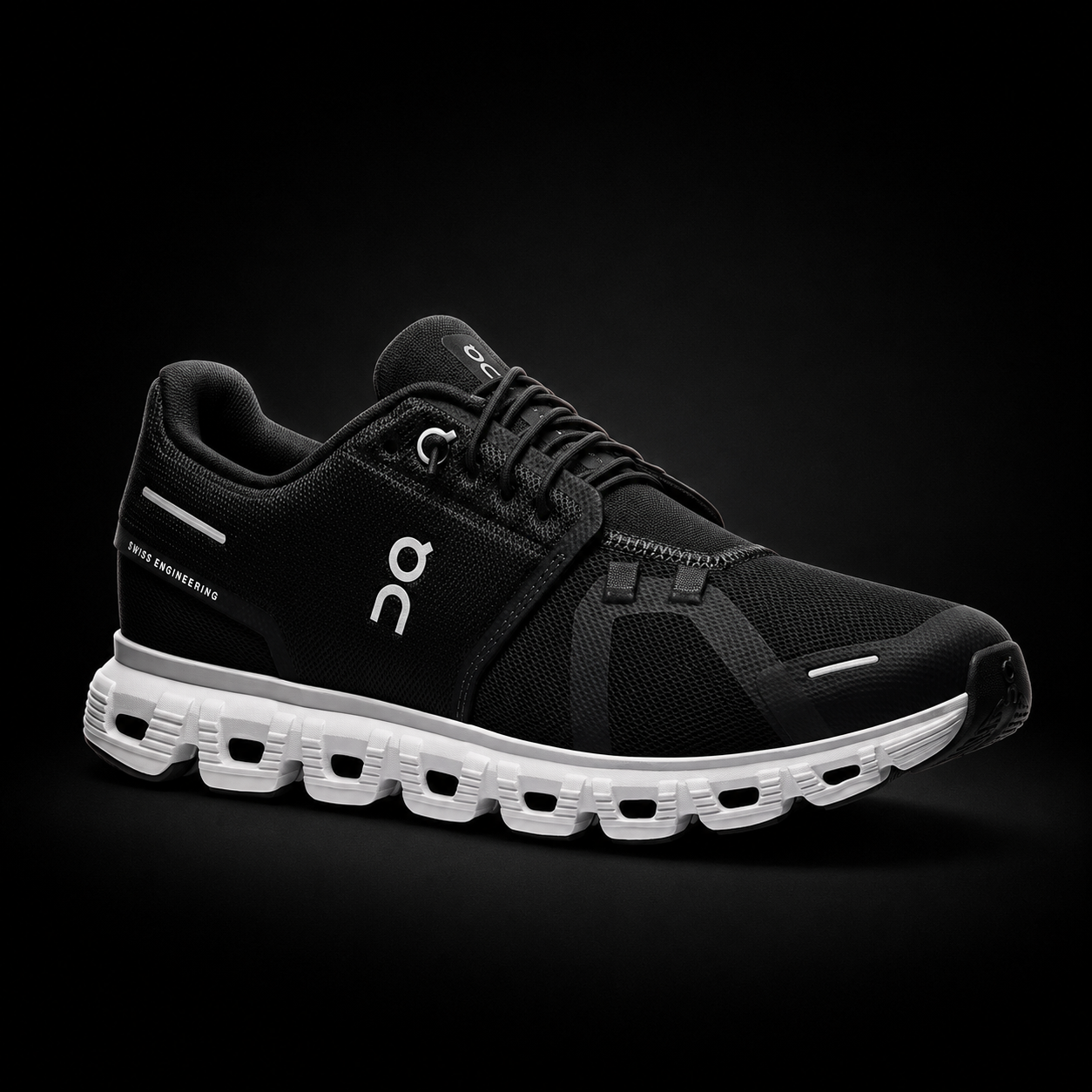 On Cloud 6 White Black, vista frontal — Crazy!Duck Hype