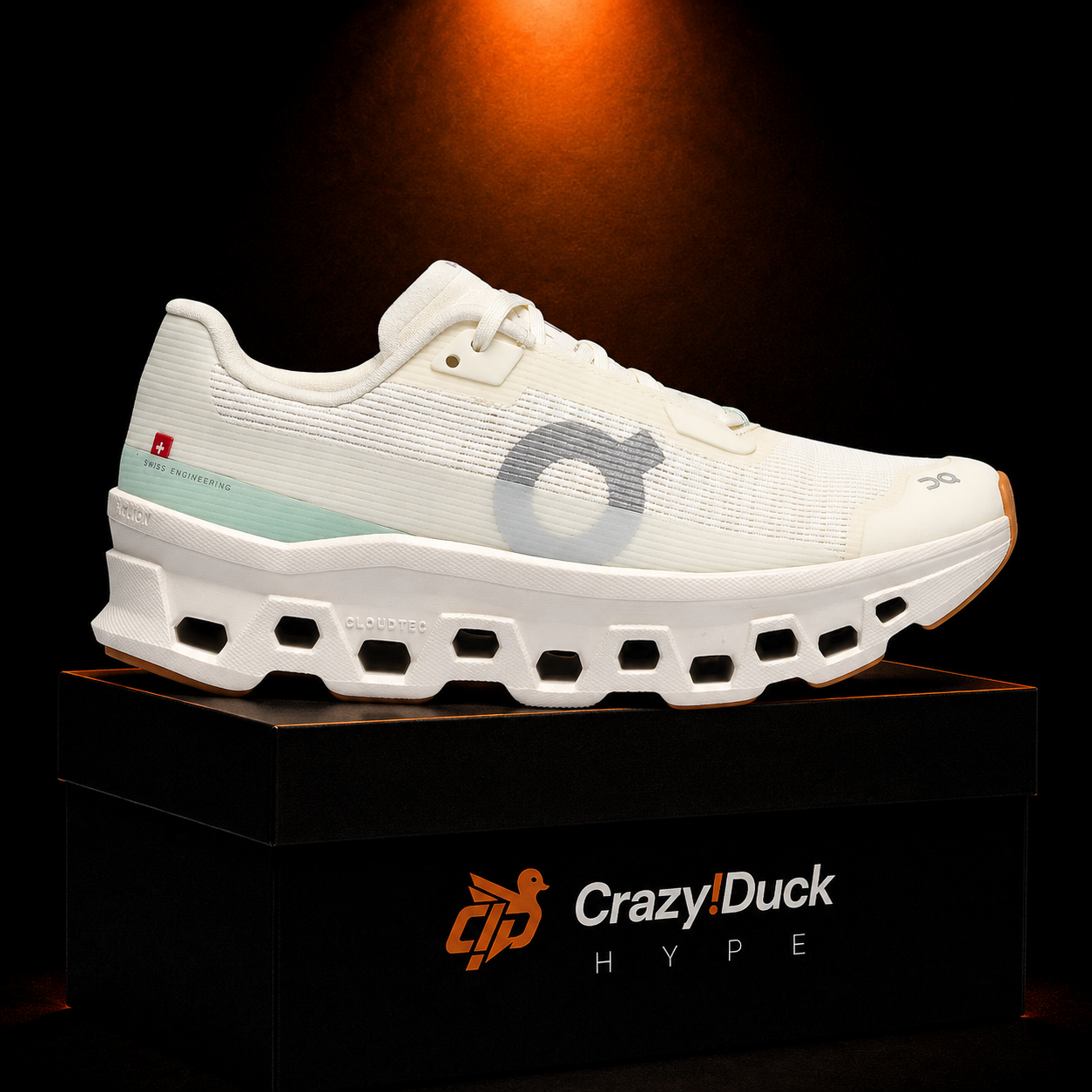 On Cloudmonster Void White/Ivory con empaque — Crazy!Duck Hype