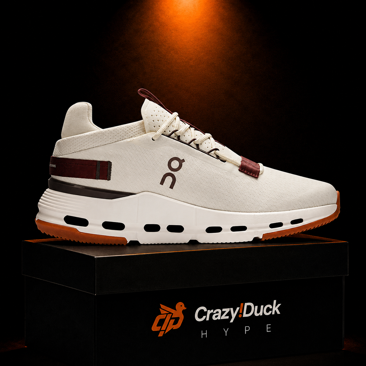 On Cloudnova 2 Ice Mulberry con empaque — Crazy!Duck Hype