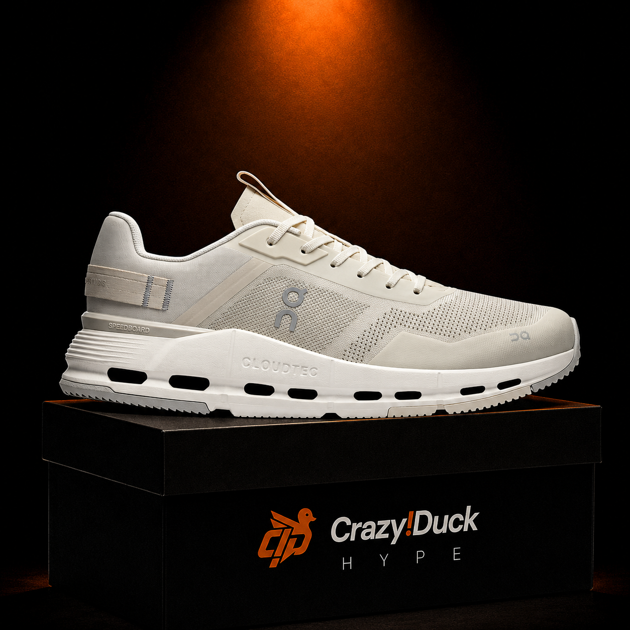 On Cloudnova Form 2 Sand Ivory con empaque — Crazy!Duck Hype