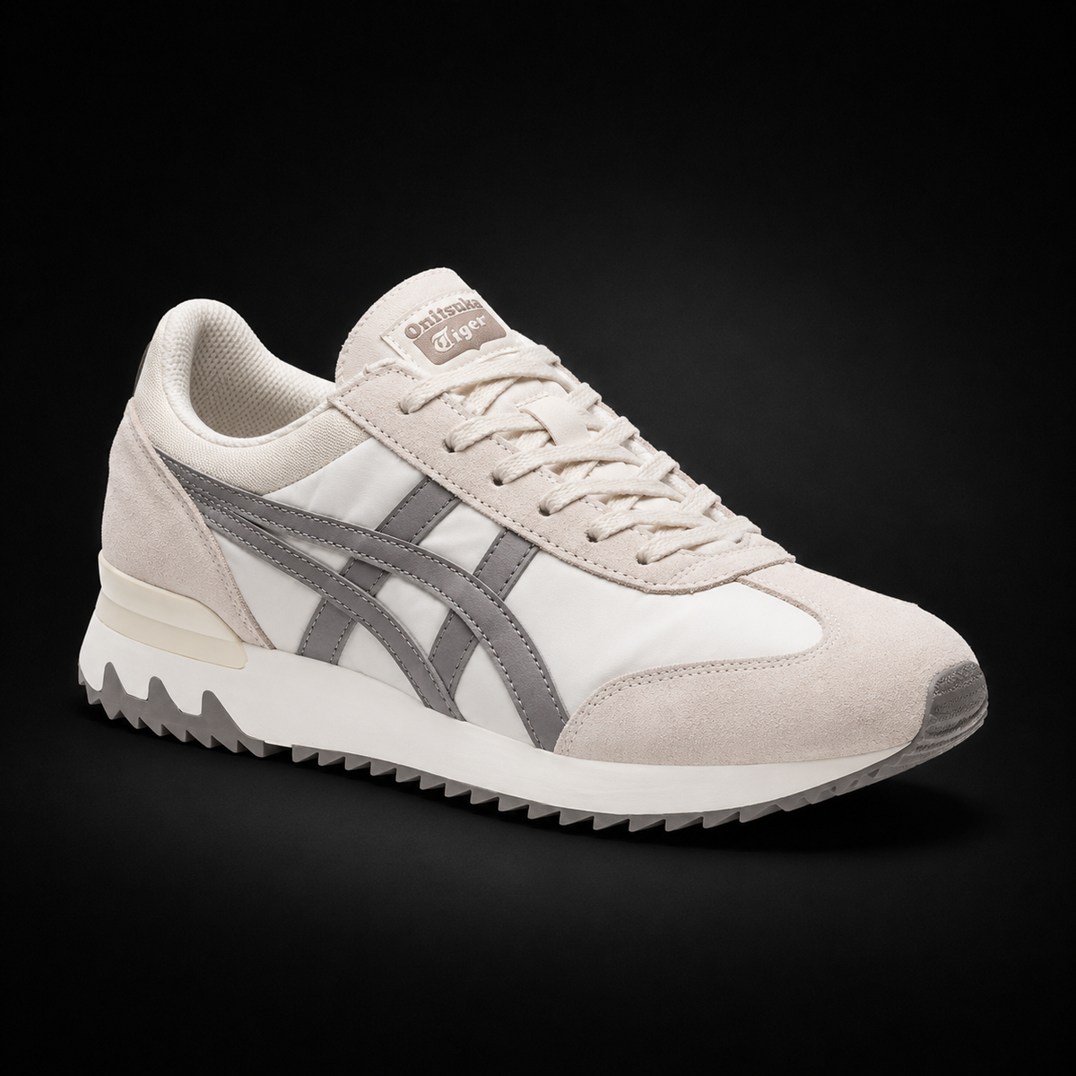 Onitsuka Tiger Birch Steeple Grey, vista frontal — Crazy!Duck Hype