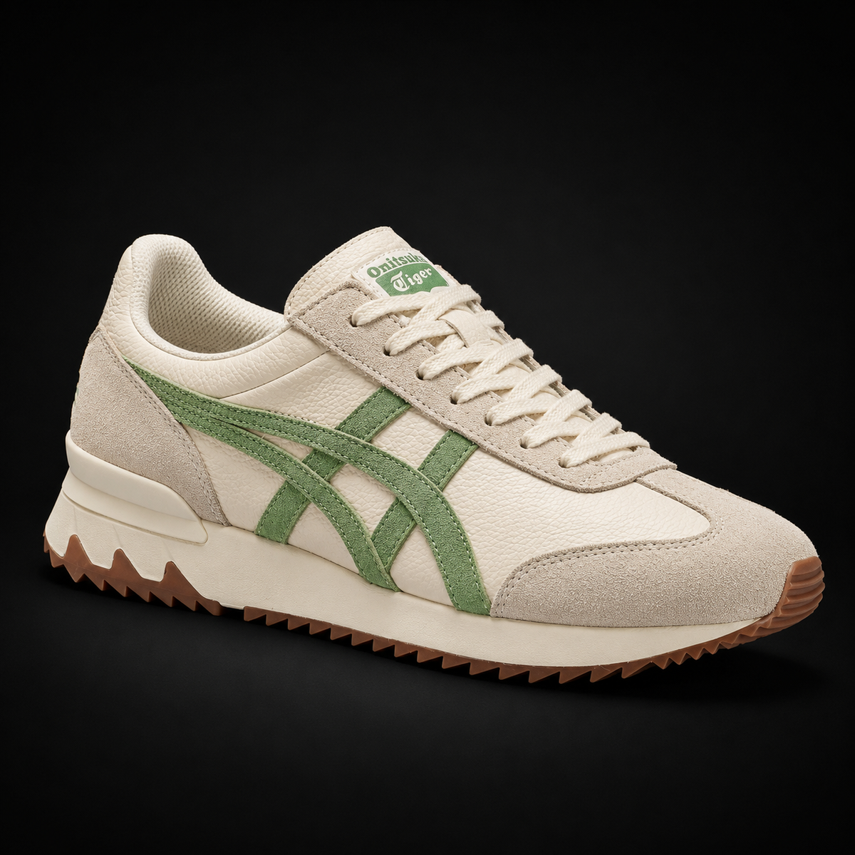 Onitsuka Tiger Birch Verdigris Green, vista frontal — Crazy!Duck Hype