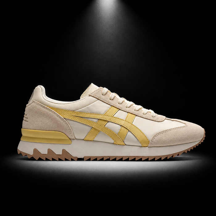 Onitsuka Tiger Cream Faded Yellow, vista lateral — Crazy!Duck Hype