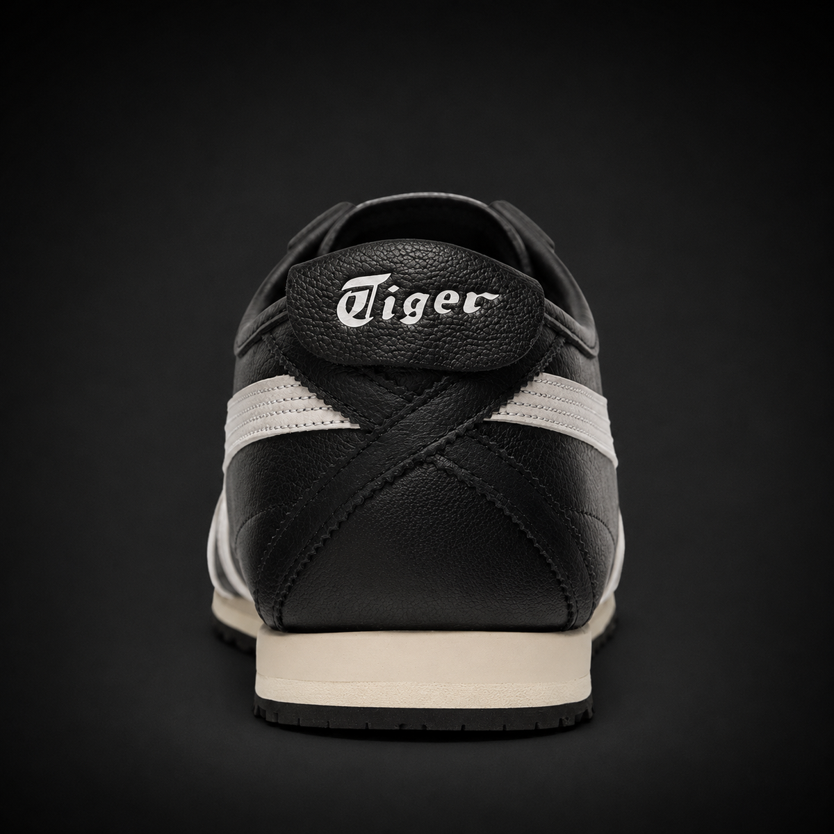 Onitsuka Tiger México 66 SD Black White, vista trasera — Crazy!Duck Hype