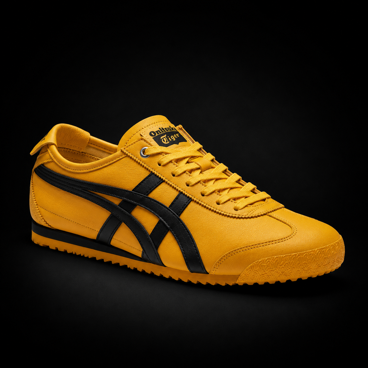 Onitsuka Tiger Mexico 66 SD Yellow Black, vista frontal — Crazy!Duck Hype