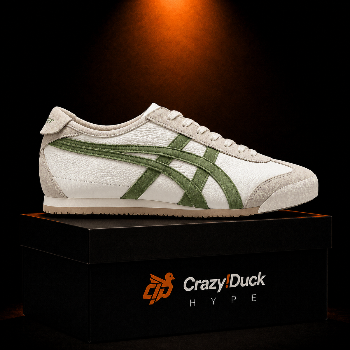 Onitsuka Tiger México 66 Vintage Birch Cactus Green con empaque — Crazy!Duck Hype