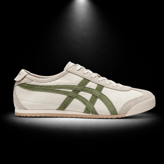 Onitsuka Tiger México 66 Vintage Birch Cactus Green, vista lateral — Crazy!Duck Hype