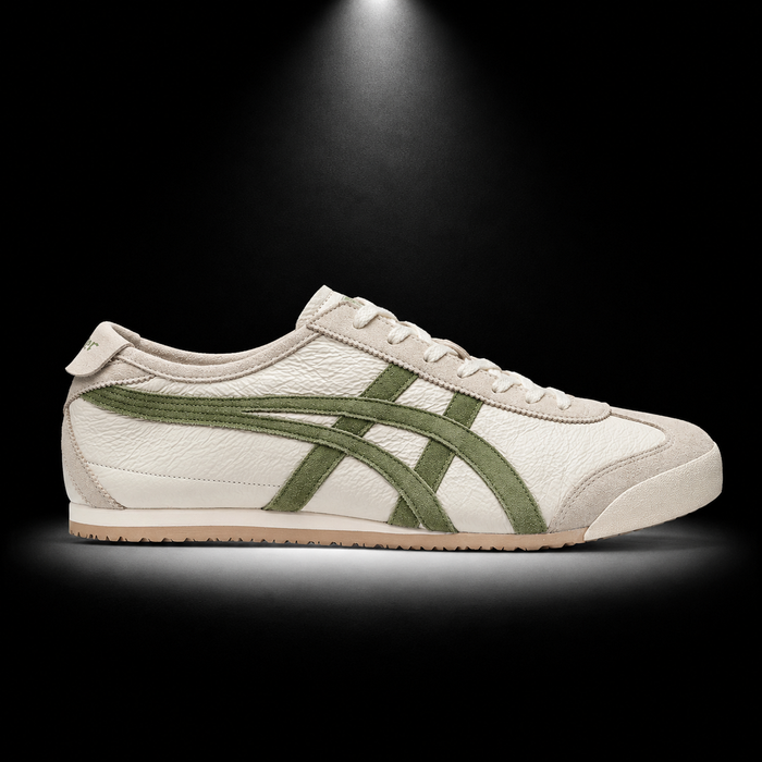 Onitsuka Tiger México 66 Vintage Birch Cactus Green, vista lateral — Crazy!Duck Hype