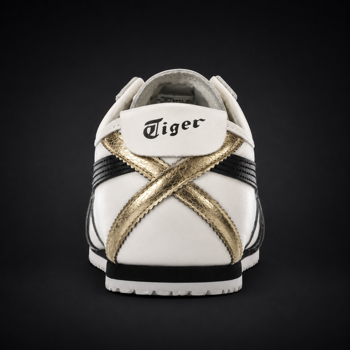 Onitsuka Tiger México 66 Vintage Cream Black, vista trasera — Crazy!Duck Hype