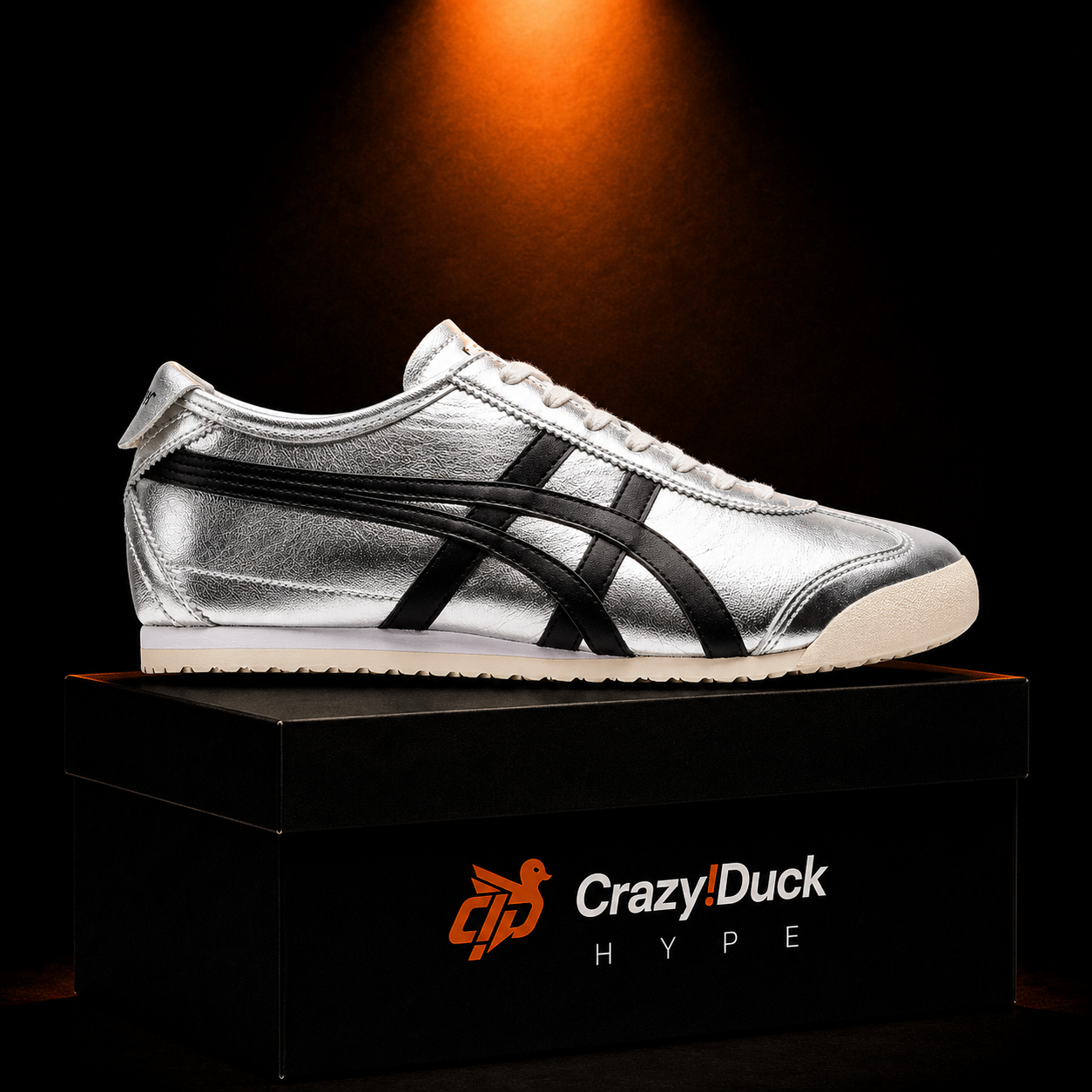 Onitsuka Tiger México 66 Vintage Pure Silver Black con empaque — Crazy!Duck Hype
