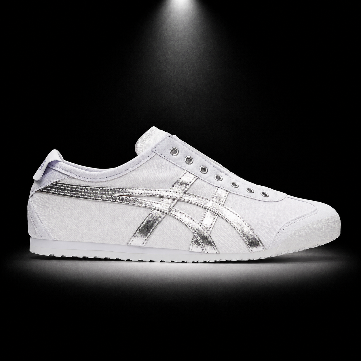 Onitsuka Tiger México 66 White Pure Silver, vista lateral — Crazy!Duck Hype