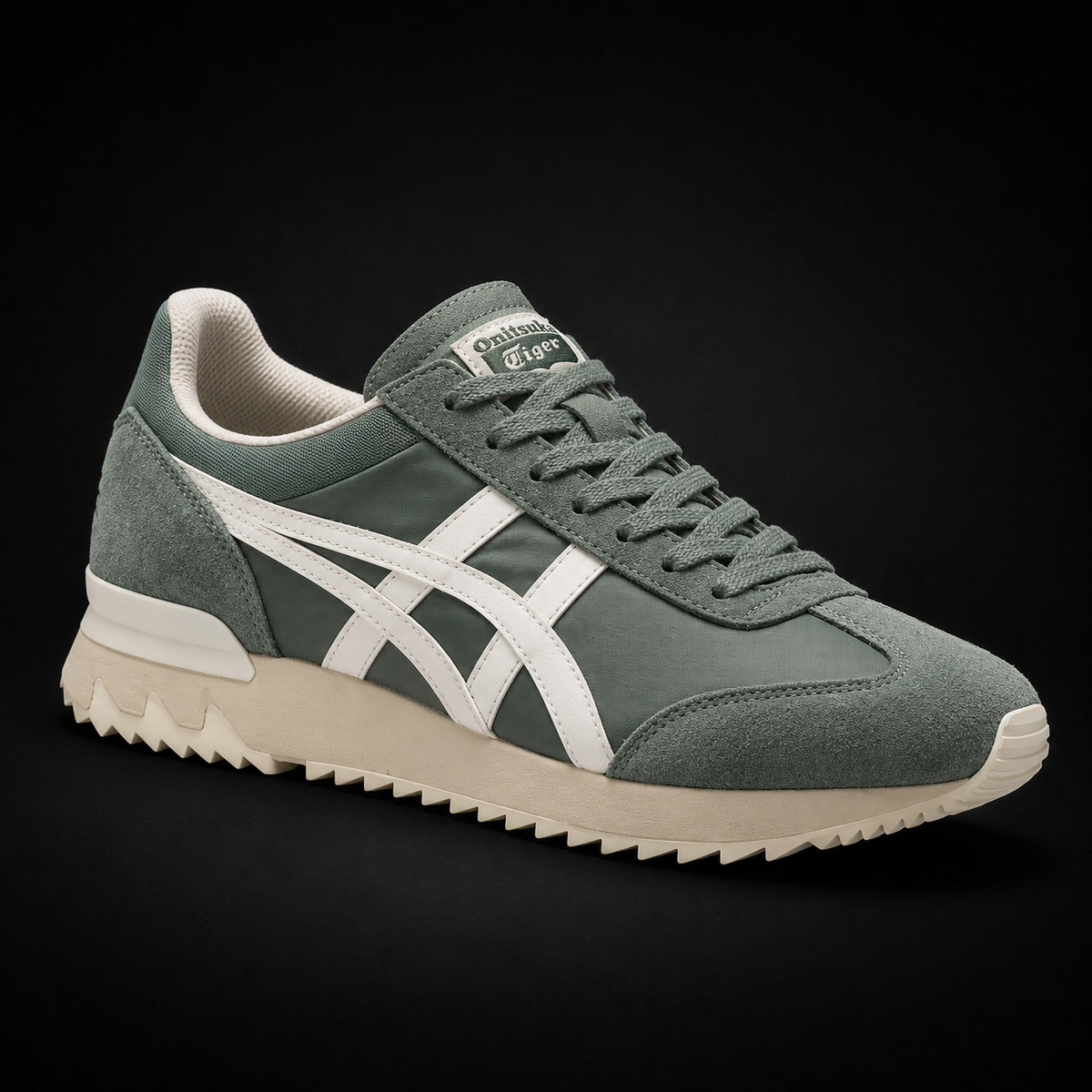 Onitsuka Tiger Monument Blue Cream, vista frontal — Crazy!Duck Hype