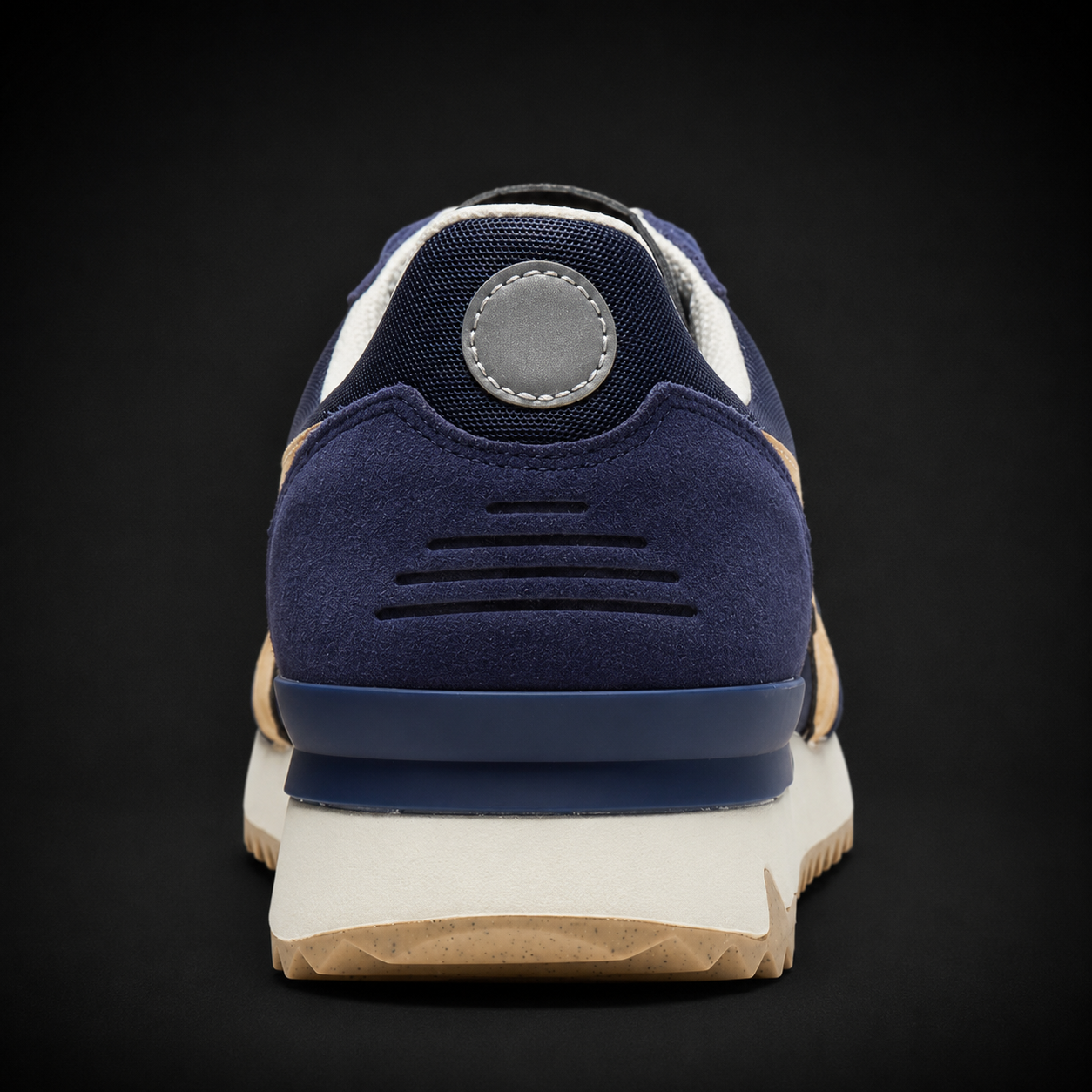 Onitsuka Tiger Peacoat Pure Gold, vista trasera — Crazy!Duck Hype