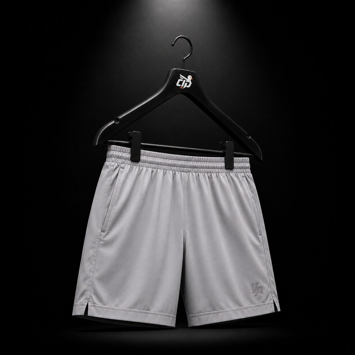 YoungLA 1048 Prime Training Shorts Grey, vista completa — Crazy!Duck Hype