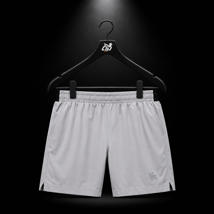 YoungLA 1048 Prime Training Shorts Grey, vista frontal — Crazy!Duck Hype