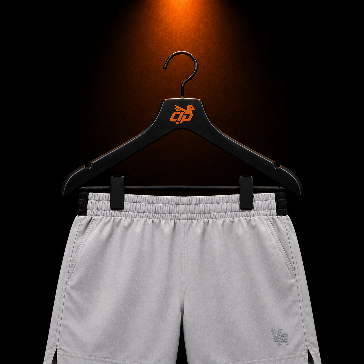 YoungLA 1048 Prime Training Shorts Grey con presentación de producto — Crazy!Duck Hype