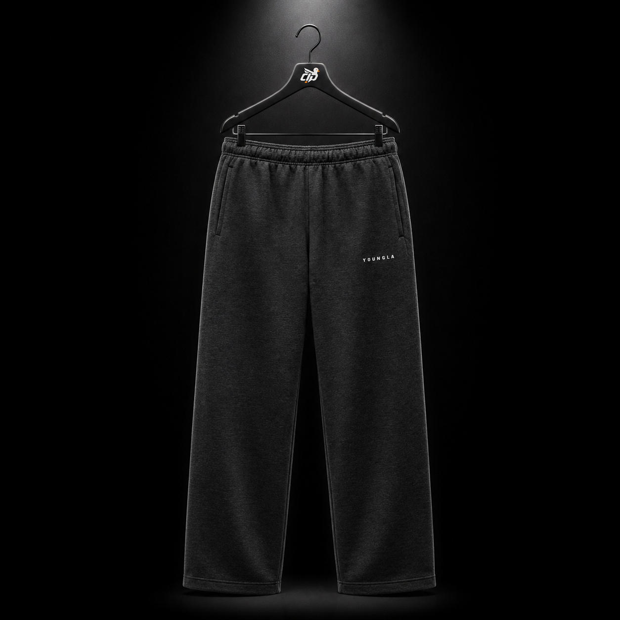 YoungLA 2043 Scuba Sweats Black, vista frontal — Crazy!Duck Hype