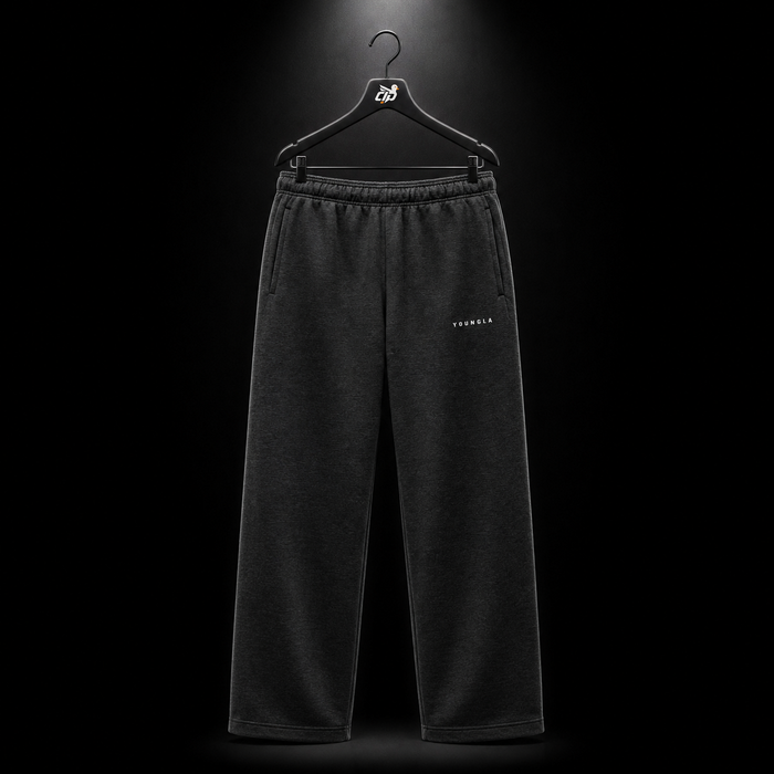 YoungLA 2043 Scuba Sweats Black, vista frontal — Crazy!Duck Hype