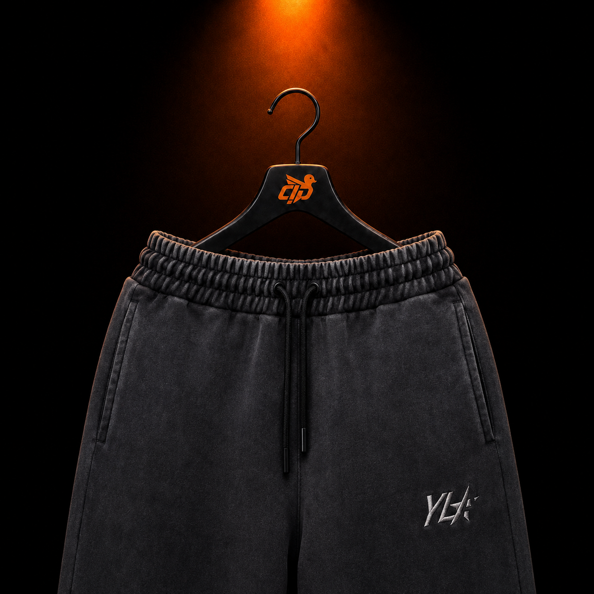 YoungLA 2058 Superstar Sweats Grey Wash con presentación de producto — Crazy!Duck Hype