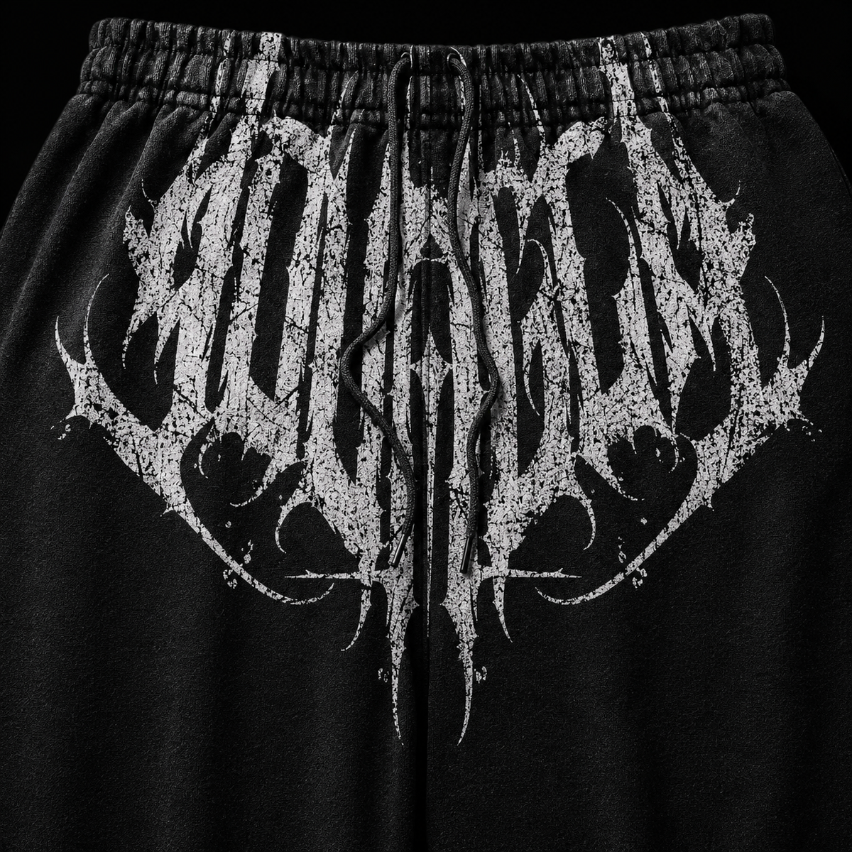 YoungLA 2079 Dark Wave Joggers Black Wash, detalle de bolsillo y diseño — Crazy!Duck Hype