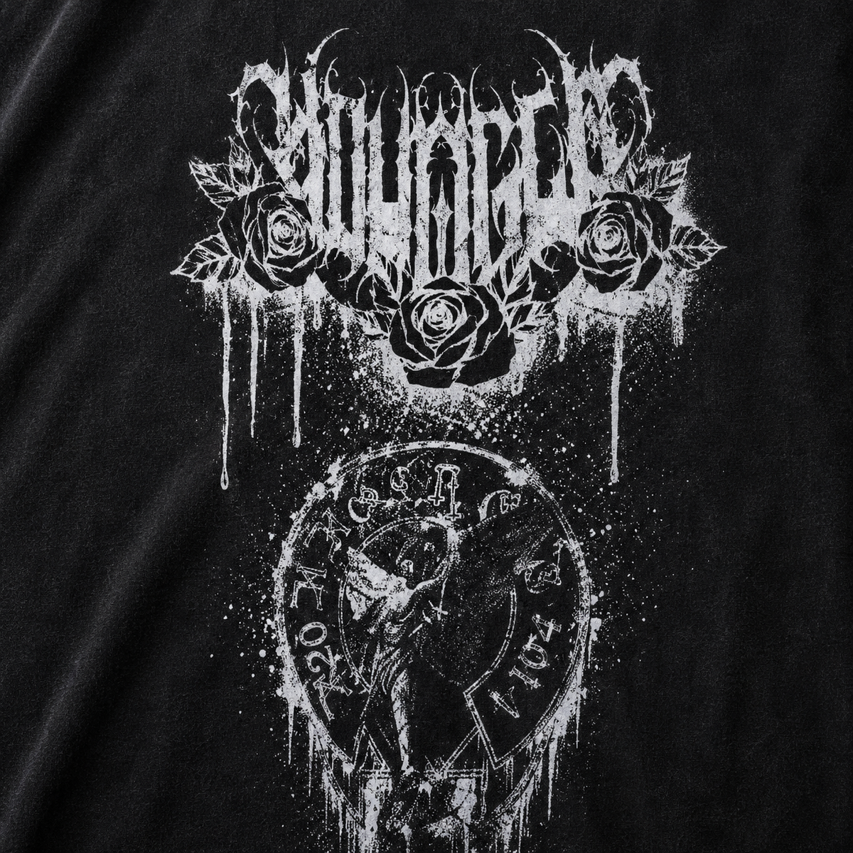 YoungLA 2116 Dynasty Sweats Black Wash, detalle de estampado — Crazy!Duck Hype