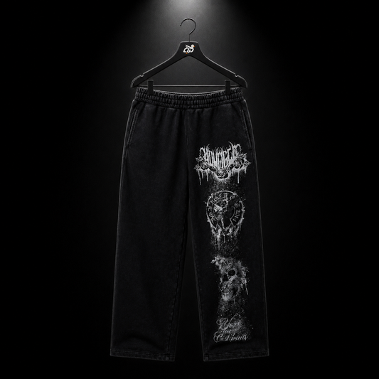 YoungLA 2116 Dynasty Sweats Black Wash, vista frontal — Crazy!Duck Hype
