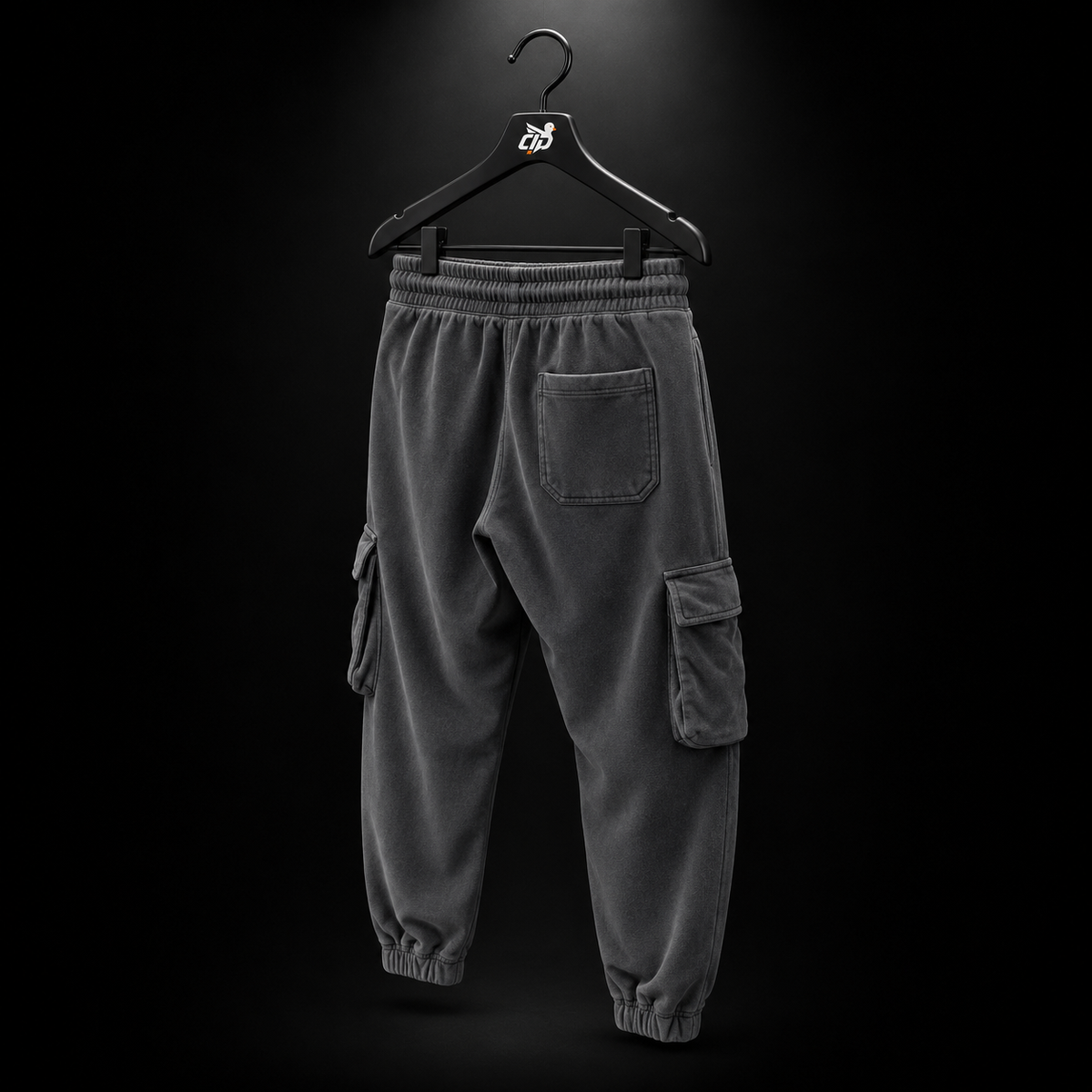 YoungLA 240 Cargo Pants Grey, vista trasera — Crazy!Duck Hype