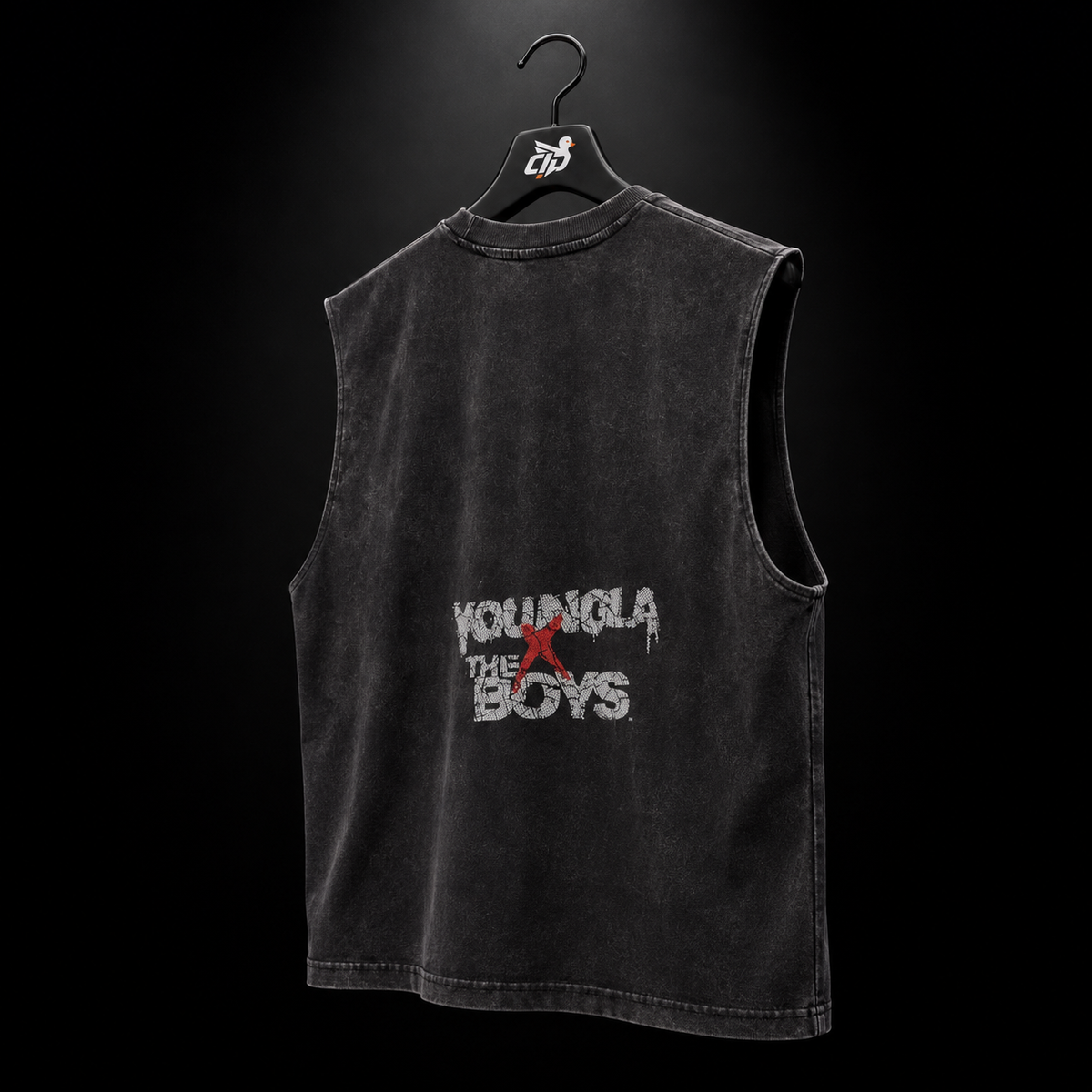 YoungLA 3005 The Boys Cut-Offs, vista trasera — Crazy!Duck Hype