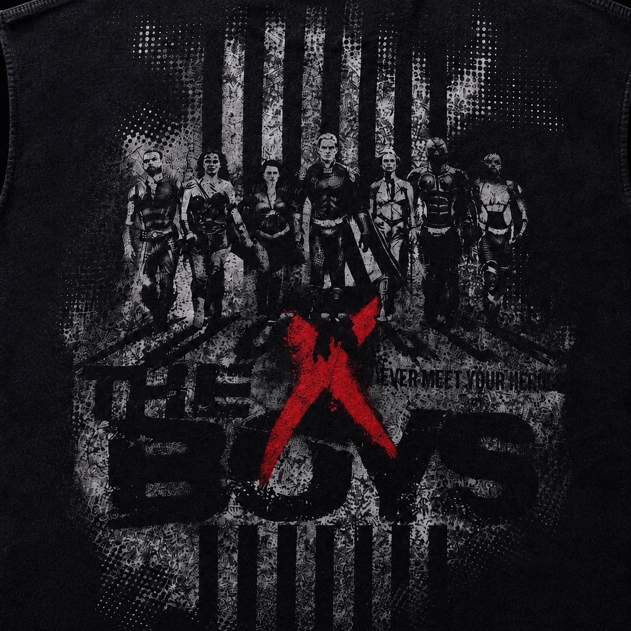 YoungLA 3005 The Boys Cut-Offs, detalle de estampado — Crazy!Duck Hype
