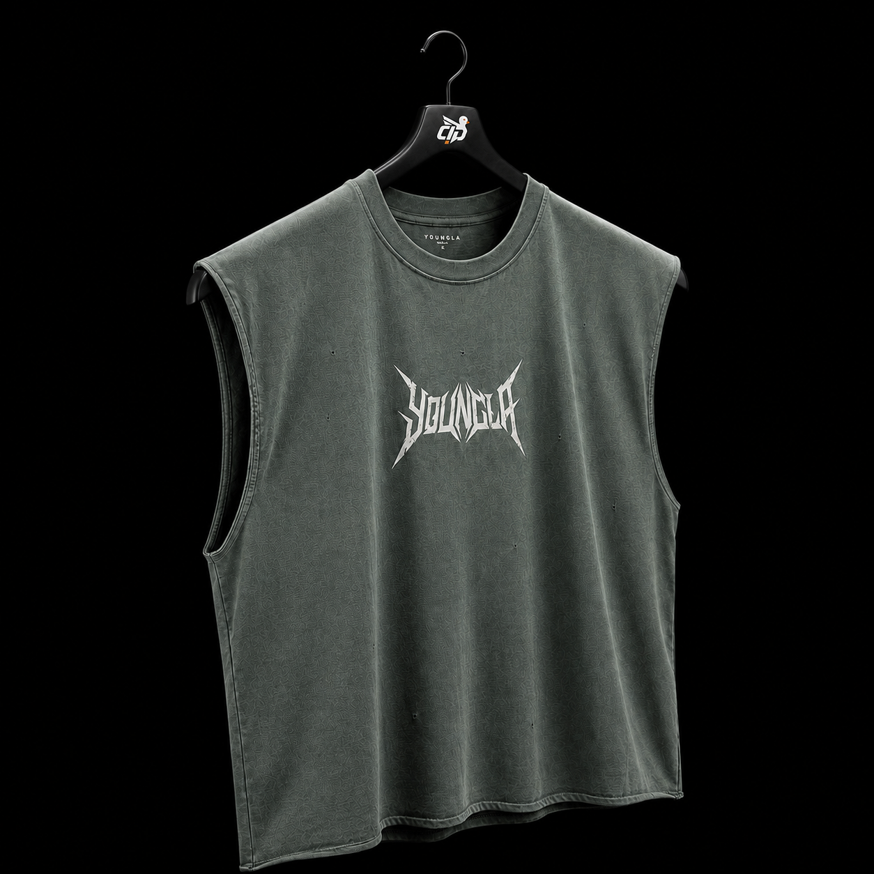 YoungLA 3049 Essential Cut-Offs Teal Wash, vista completa — Crazy!Duck Hype