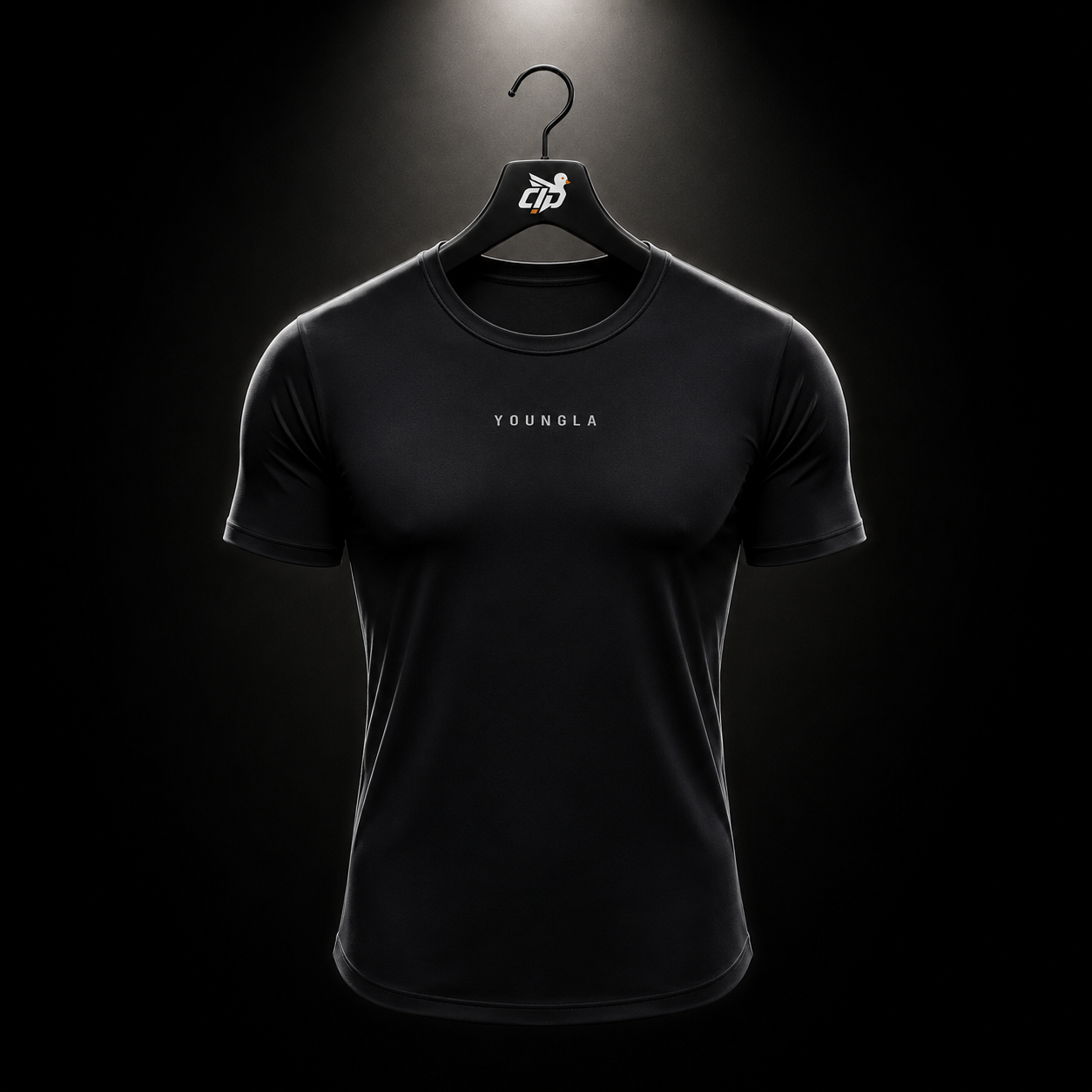YoungLA 403 Elite Tees Black, vista frontal — Crazy!Duck Hype