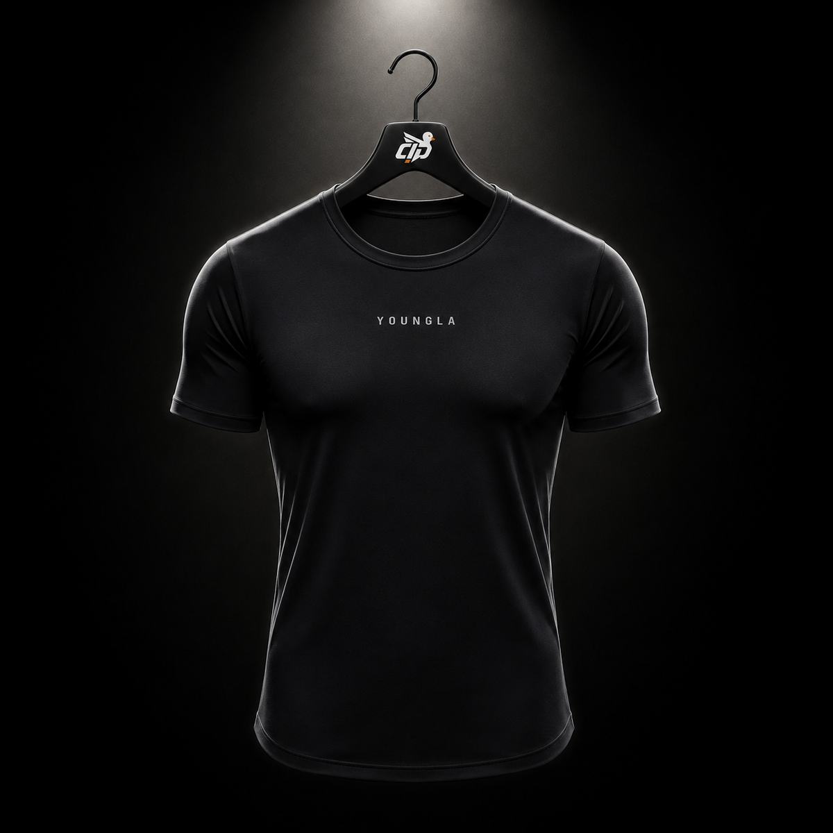 YoungLA 403 Elite Tees Black, vista frontal — Crazy!Duck Hype
