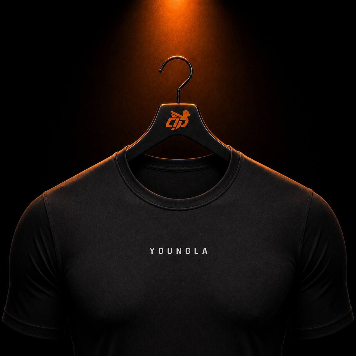 YoungLA 403 Elite Tees Black con presentación de producto — Crazy!Duck Hype