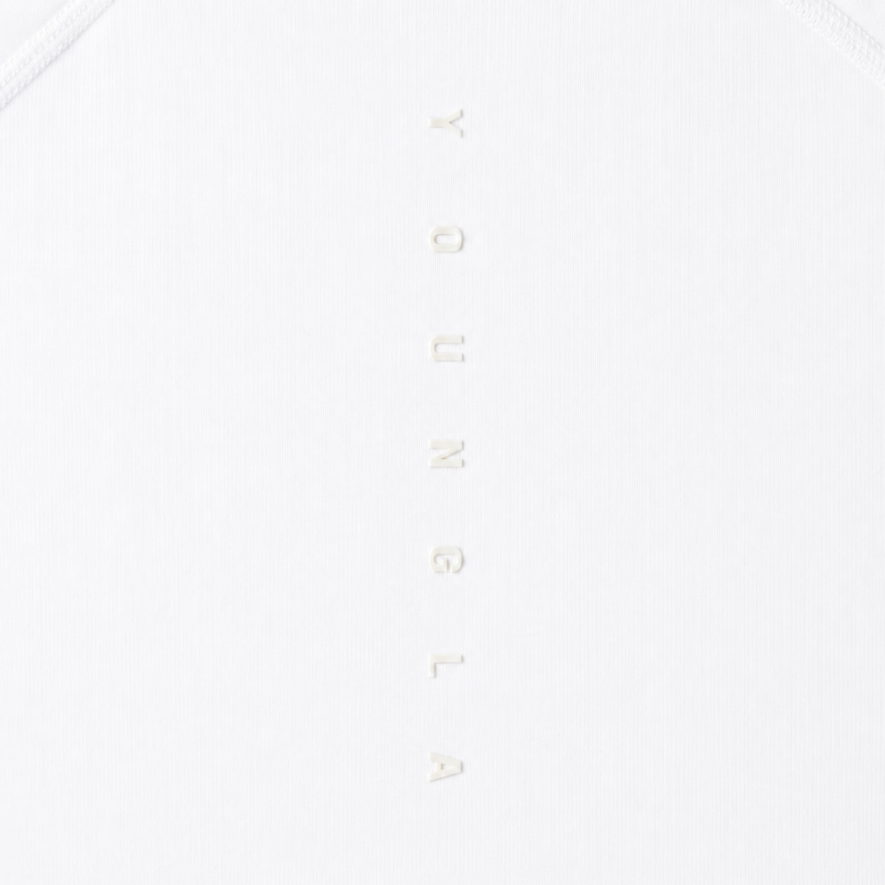 YoungLA 403 Elite Tees White, detalle de estampado — Crazy!Duck Hype